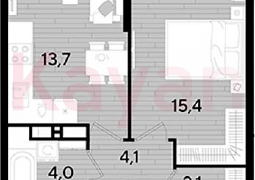 Продажа 1-комн. квартиры, 39.3 кв.м фото 0