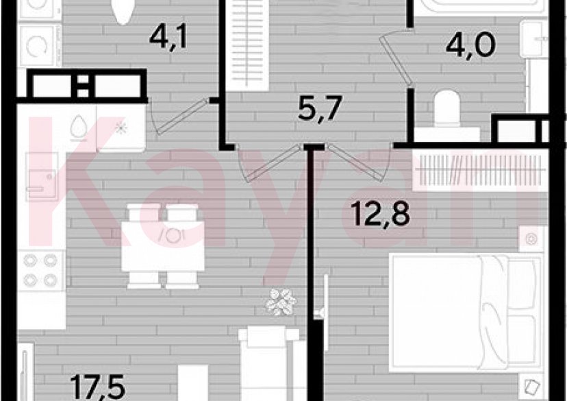 Продажа 1-комн. квартиры, 44.1 кв.м фото 0