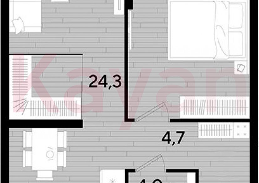 Продажа 1-комн. квартиры, 47.7 кв.м фото 0 Продажа 1-комн. квартиры, 47.7 кв.м фото 0