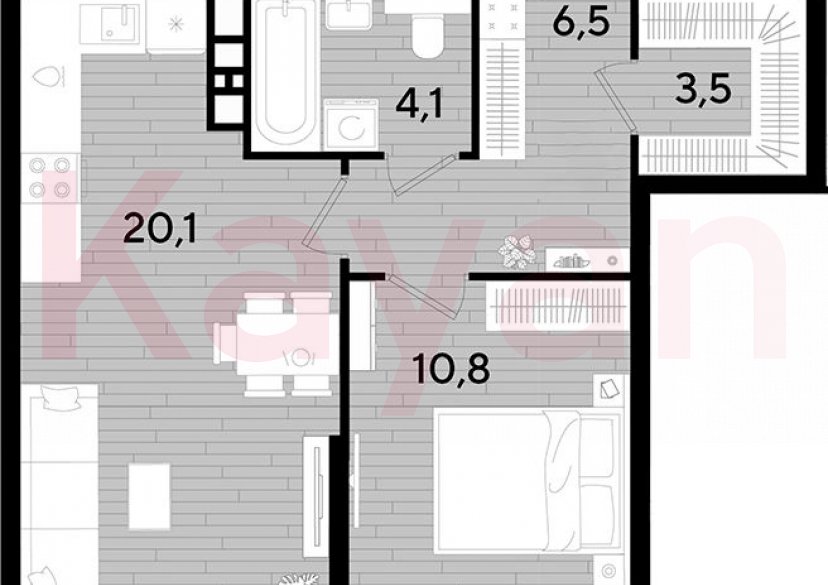 Продажа 1-комн. квартиры, 45 кв.м фото 0 Продажа 1-комн. квартиры, 45 кв.м фото 0