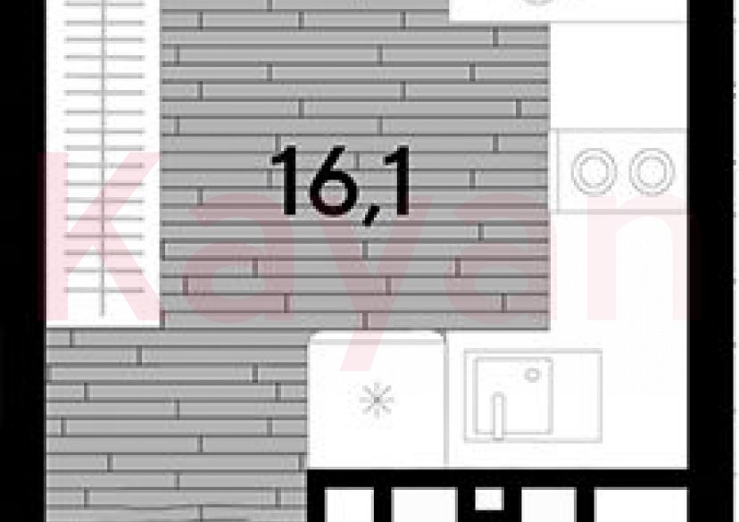 Продажа студии, 19.3 кв.м фото 0 Продажа студии, 19.3 кв.м фото 0