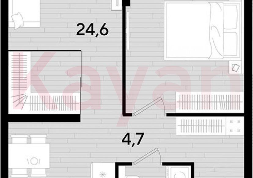 Продажа 1-комн. квартиры, 48.4 кв.м фото 0