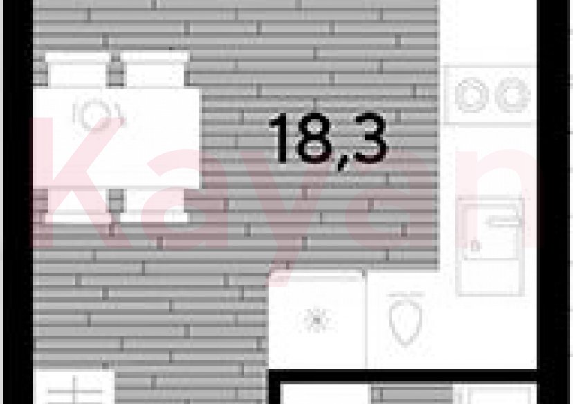 Продажа студии, 21.7 кв.м фото 0