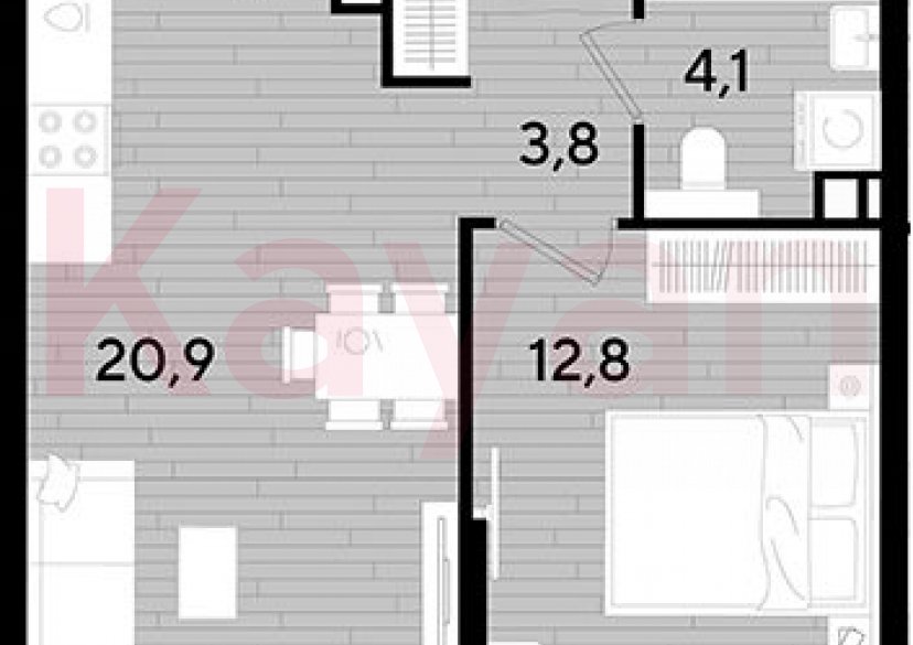 Продажа 1-комн. квартиры, 41.6 кв.м фото 0