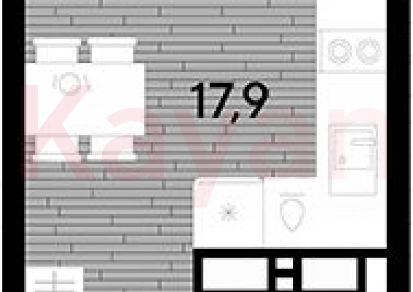 Продажа студии, 21.1 кв.м фото 0