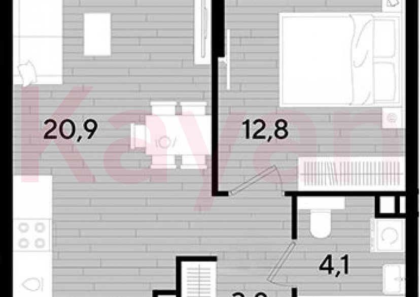 Продажа 1-комн. квартиры, 41.6 кв.м фото 0