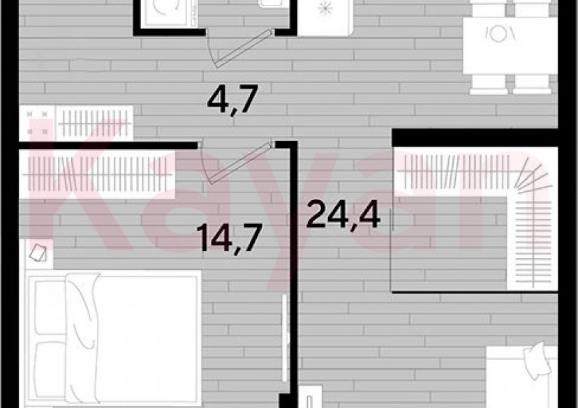 Продажа 1-комн. квартиры, 47.9 кв.м фото 0 Продажа 1-комн. квартиры, 47.9 кв.м фото 0