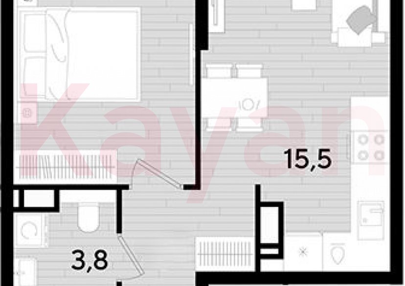 Продажа 1-комн. квартиры, 36.1 кв.м фото 0
