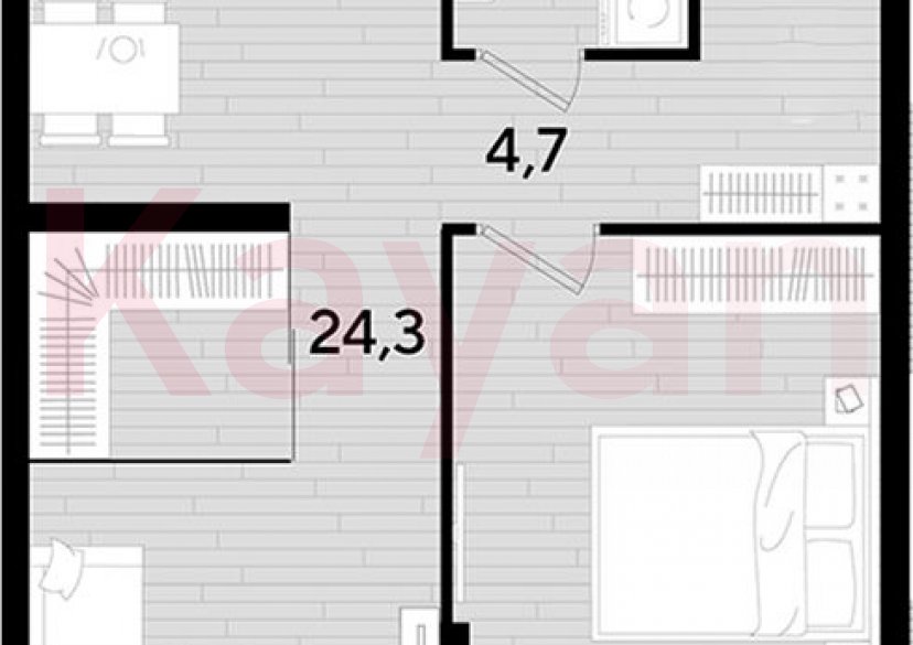 Продажа 1-комн. квартиры, 47.7 кв.м фото 0 Продажа 1-комн. квартиры, 47.7 кв.м фото 0
