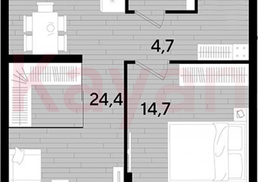 Продажа 1-комн. квартиры, 47.9 кв.м фото 0