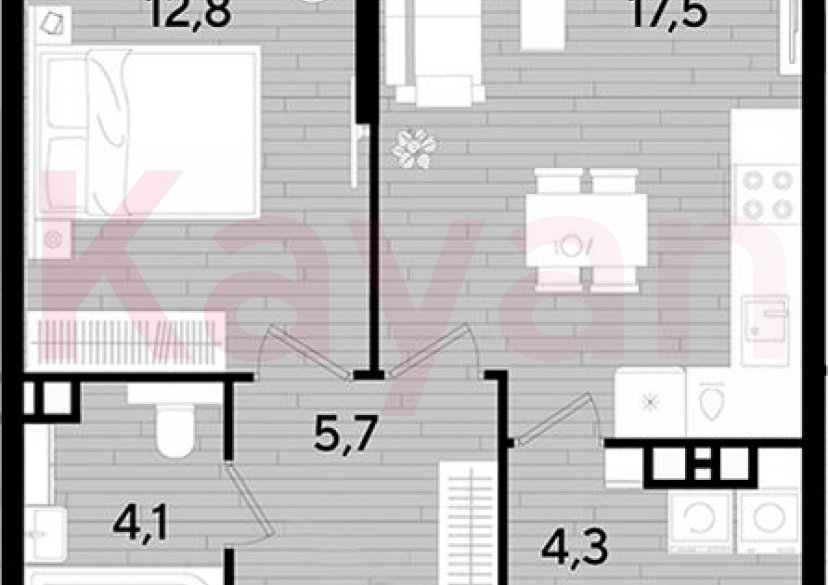 Продажа 1-комн. квартиры, 44.4 кв.м фото 0 Продажа 1-комн. квартиры, 44.4 кв.м фото 0