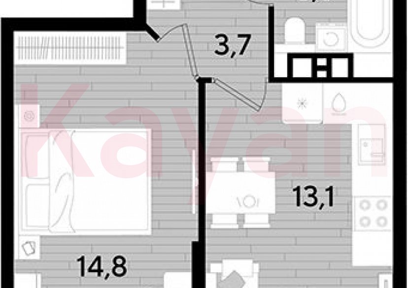 Продажа 1-комн. квартиры, 35.2 кв.м фото 0