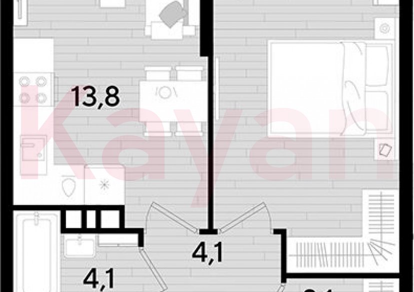 Продажа 1-комн. квартиры, 39.5 кв.м фото 0