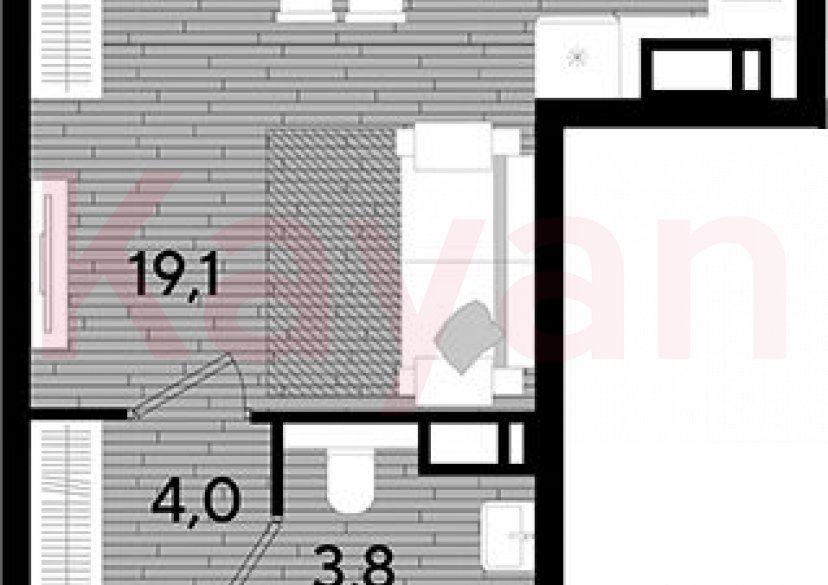 Продажа студии, 26.9 кв.м фото 0 Продажа студии, 26.9 кв.м фото 0