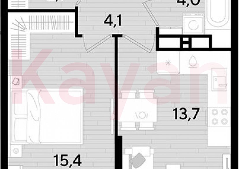 Продажа 1-комн. квартиры, 39.3 кв.м фото 0 Продажа 1-комн. квартиры, 39.3 кв.м фото 0