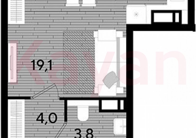Продажа студии, 26.9 кв.м фото 0 Продажа студии, 26.9 кв.м фото 0