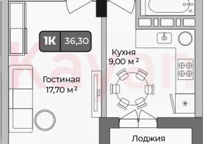 Продажа 1-комн. квартиры, 35 кв.м фото 0