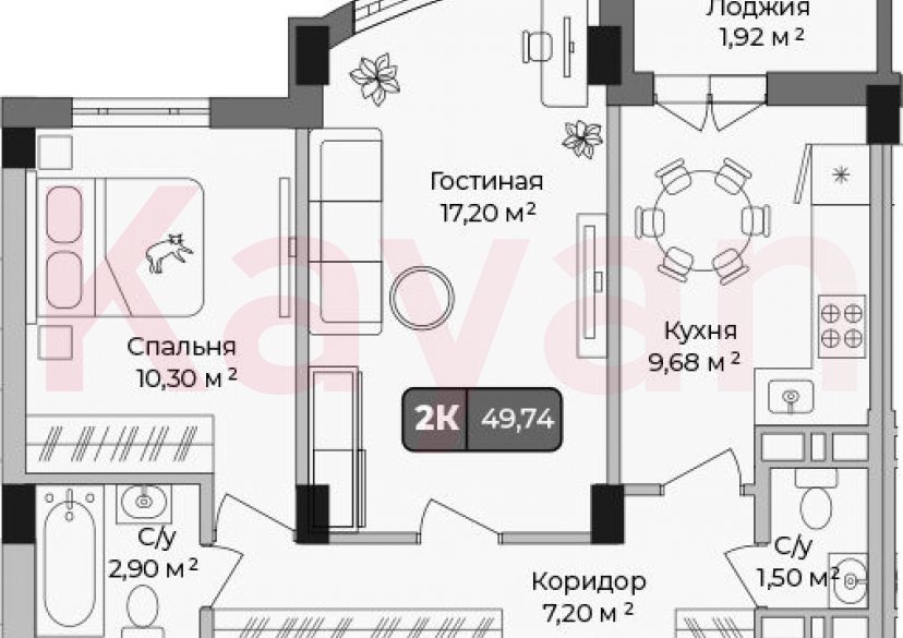 Продажа 2-комн. квартиры, 48.78 кв.м фото 0 Продажа 2-комн. квартиры, 48.78 кв.м фото 0