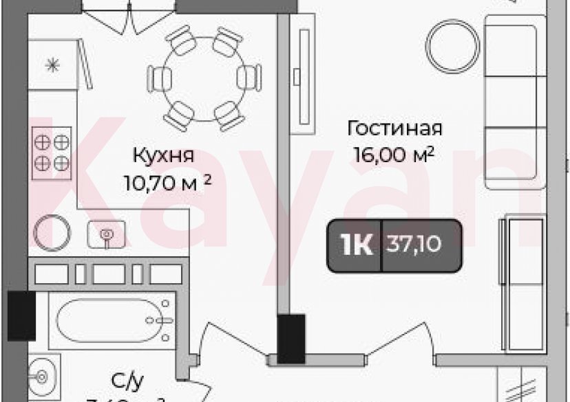 Продажа 1-комн. квартиры, 35.7 кв.м фото 0 Продажа 1-комн. квартиры, 35.7 кв.м фото 0