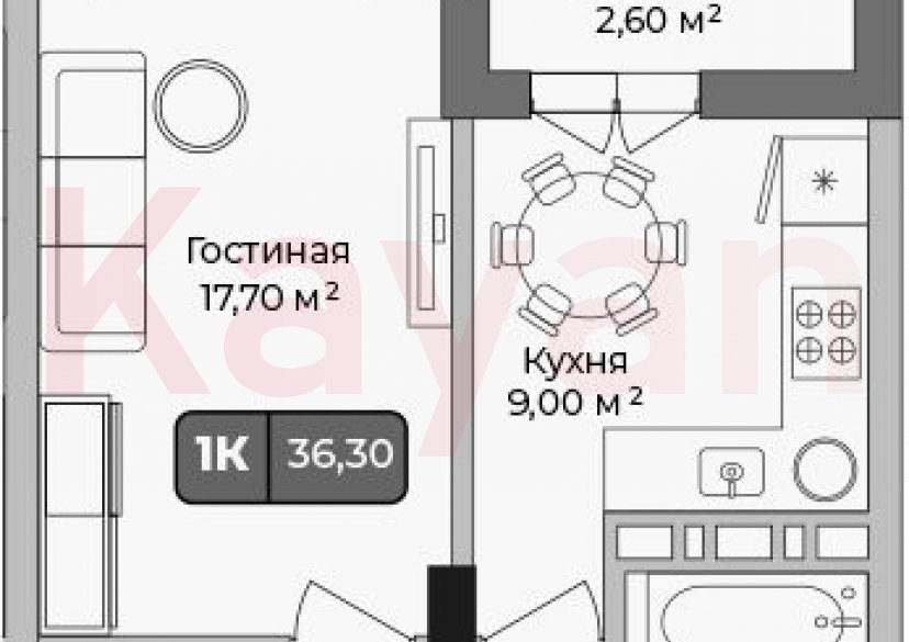 Продажа 1-комн. квартиры, 35 кв.м фото 0