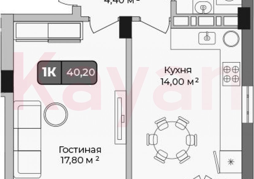 Продажа 1-комн. квартиры, 39.51 кв.м фото 0 Продажа 1-комн. квартиры, 39.51 кв.м фото 0
