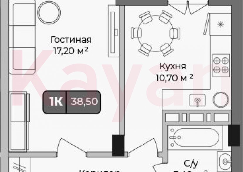 Продажа 1-комн. квартиры, 36.95 кв.м фото 0 Продажа 1-комн. квартиры, 36.95 кв.м фото 0