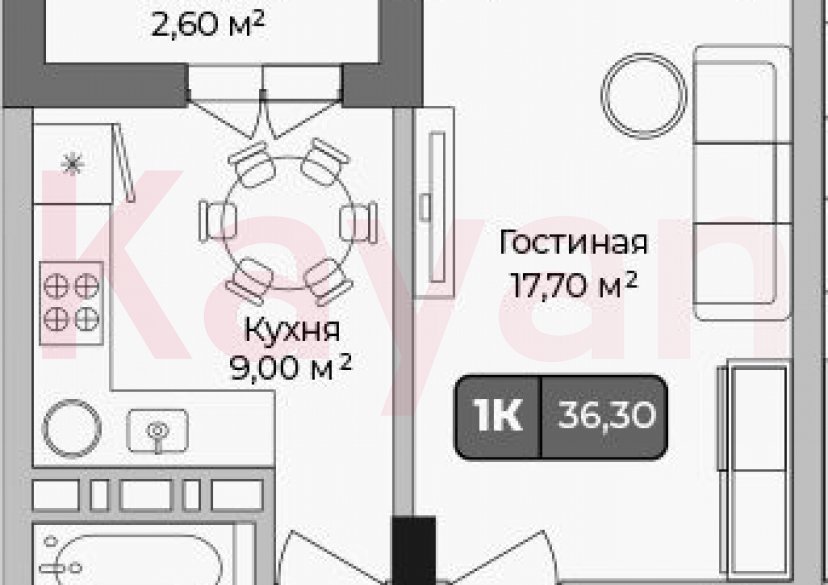 Продажа 1-комн. квартиры, 35 кв.м фото 0