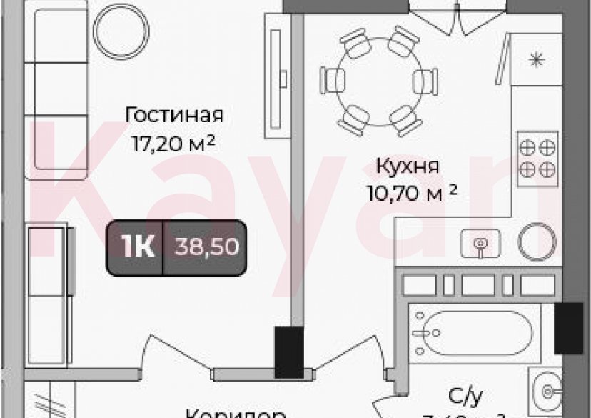 Продажа 1-комн. квартиры, 36.95 кв.м фото 0 Продажа 1-комн. квартиры, 36.95 кв.м фото 0