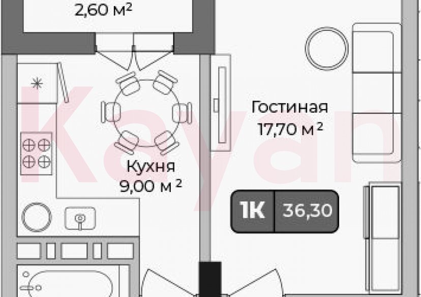 Продажа 1-комн. квартиры, 35 кв.м фото 0