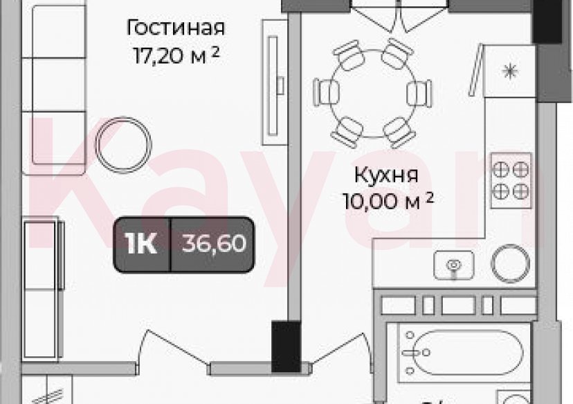 Продажа 1-комн. квартиры, 35.1 кв.м фото 0