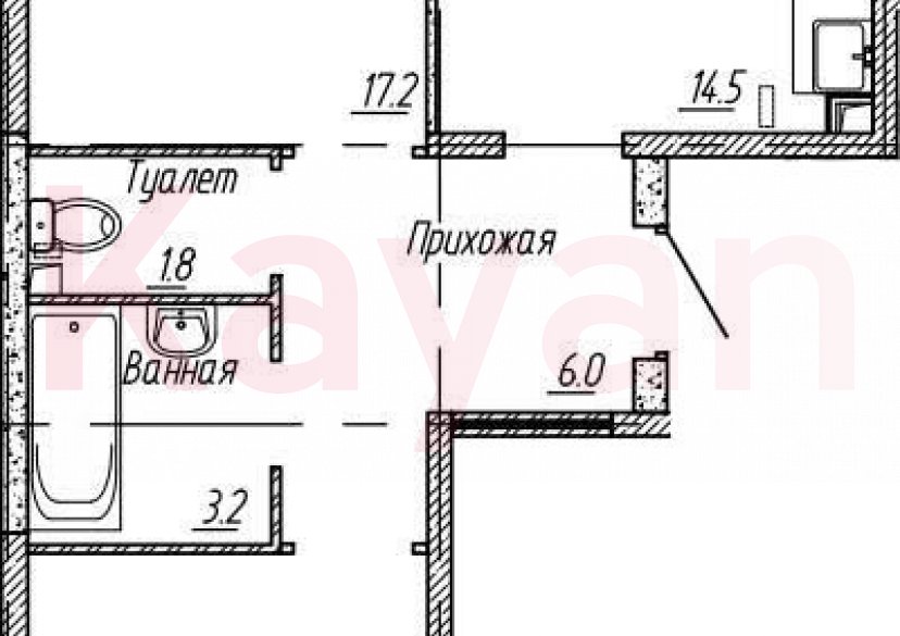 Продажа 2-комн. квартиры, 58.5 кв.м фото 0