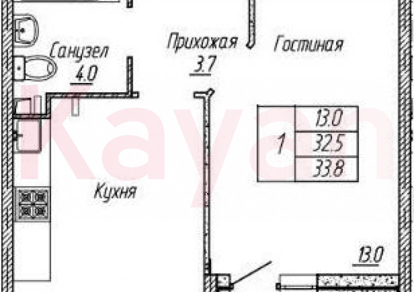 Продажа 1-комн. квартиры, 32.5 кв.м фото 0