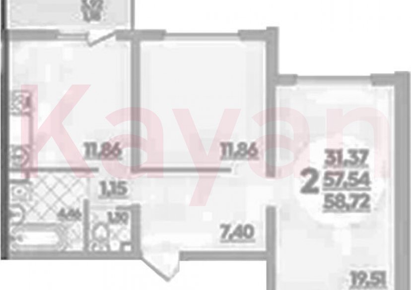 Продажа 2-комн. квартиры, 57.54 кв.м фото 0 Продажа 2-комн. квартиры, 57.54 кв.м фото 0