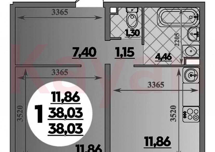 Продажа 1-комн. квартиры, 38.03 кв.м фото 0 Продажа 1-комн. квартиры, 38.03 кв.м фото 0
