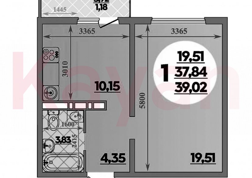 Продажа 1-комн. квартиры, 37.84 кв.м фото 0