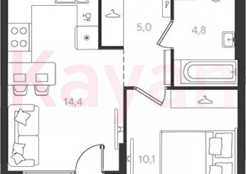 Продажа 1-комн. квартиры, 34.3 кв.м фото 0
