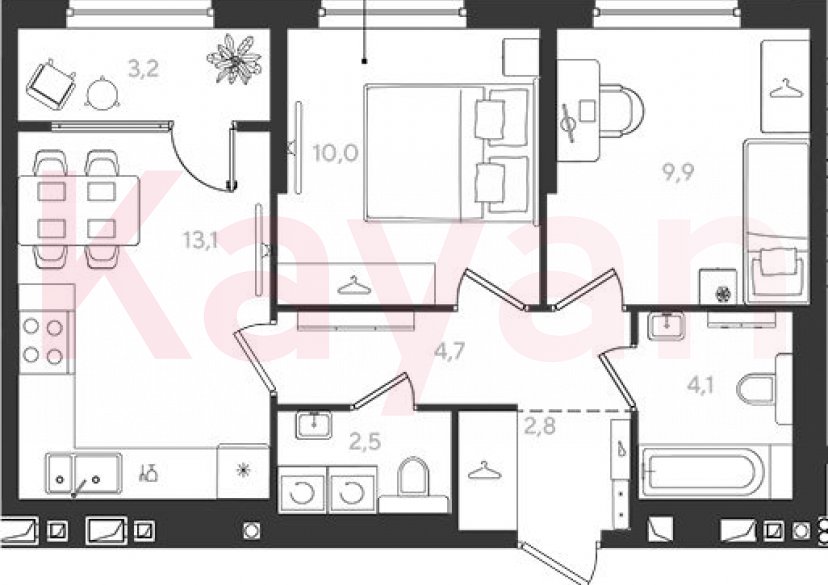 Продажа 2-комн. квартиры, 47.1 кв.м фото 0 Продажа 2-комн. квартиры, 47.1 кв.м фото 0