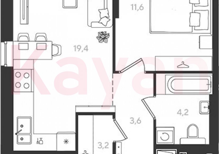 Продажа 1-комн. квартиры, 42 кв.м фото 0 Продажа 1-комн. квартиры, 42 кв.м фото 0