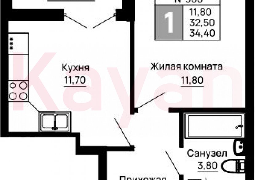 Продажа 1-комн. квартиры, 32.5 кв.м фото 0 Продажа 1-комн. квартиры, 32.5 кв.м фото 0