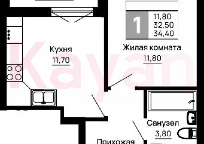 Продажа 1-комн. квартиры, 32.5 кв.м фото 0 Продажа 1-комн. квартиры, 32.5 кв.м фото 0