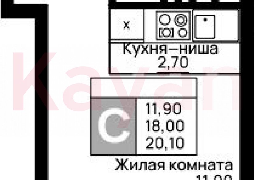 Продажа студии, 18 кв.м фото 0 Продажа студии, 18 кв.м фото 0