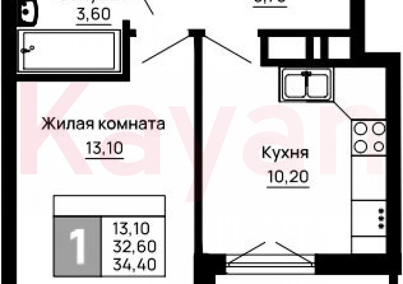 Продажа 1-комн. квартиры, 32.6 кв.м фото 0 Продажа 1-комн. квартиры, 32.6 кв.м фото 0