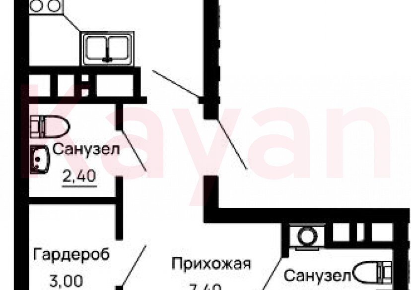 Продажа 2-комн. квартиры, 55.6 кв.м фото 0
