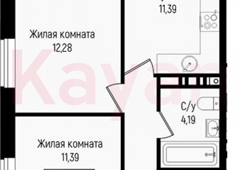 Продажа 2-комн. квартиры, 47.52 кв.м фото 0