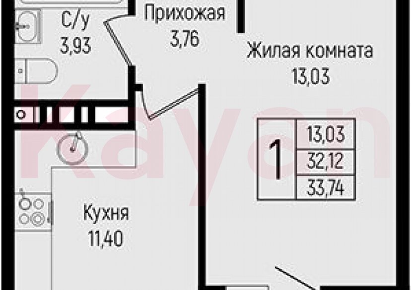 Продажа 1-комн. квартиры, 32.12 кв.м фото 0 Продажа 1-комн. квартиры, 32.12 кв.м фото 0