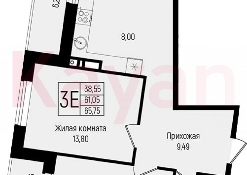 Продажа 3-комн. квартиры, 60.91 кв.м фото 0 Продажа 3-комн. квартиры, 60.91 кв.м фото 0