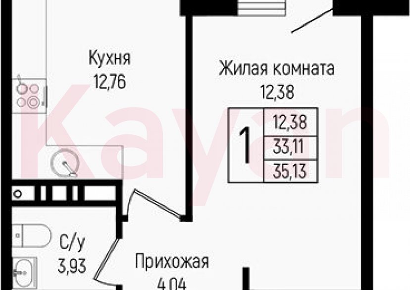 Продажа 1-комн. квартиры, 33.11 кв.м фото 0