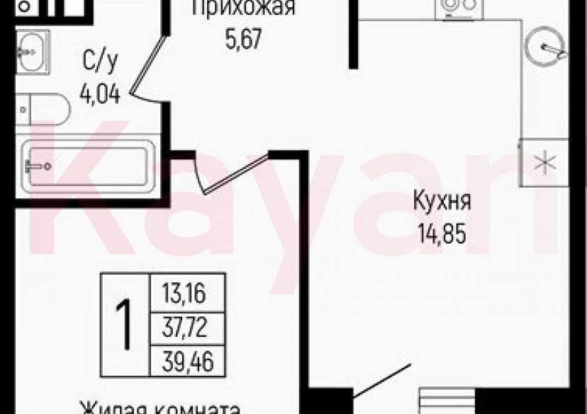Продажа 1-комн. квартиры, 37.72 кв.м фото 0 Продажа 1-комн. квартиры, 37.72 кв.м фото 0