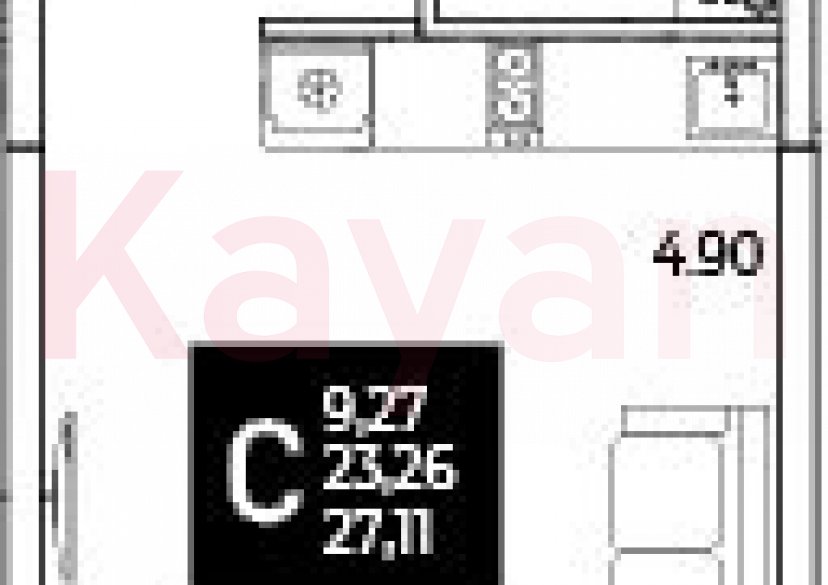 Продажа студии, 23.26 кв.м фото 0