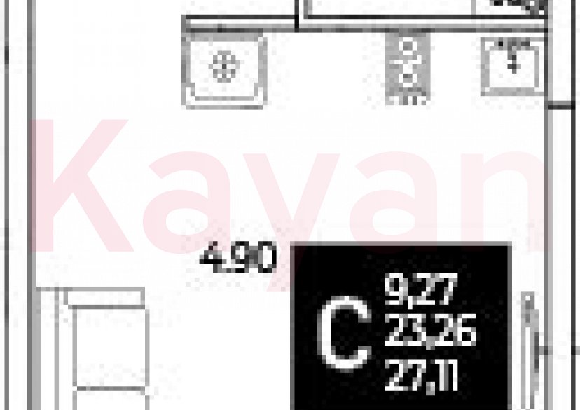 Продажа студии, 23.26 кв.м фото 0